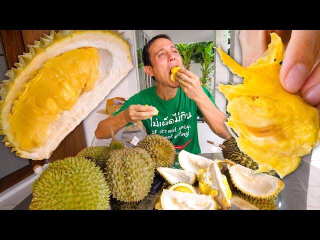 Durian Fruit in Thailand - Trying 8 Different Varieties of the World’s Best Fruit!!