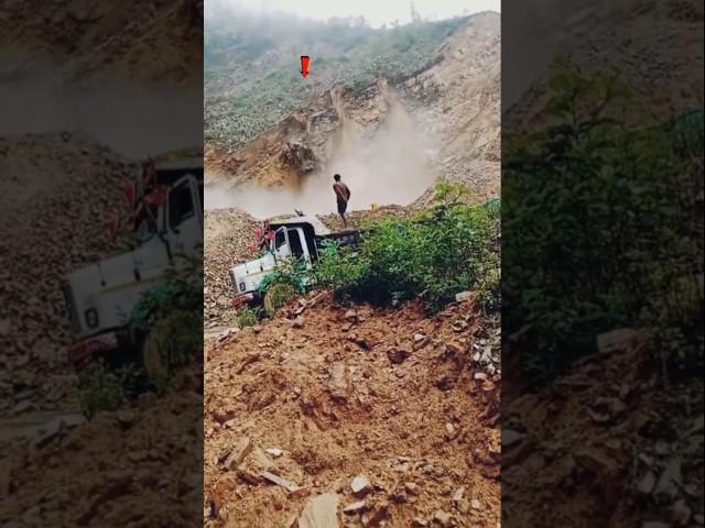 Mountain road landslide npl #skdvolg #mountains #road#npl#shorts