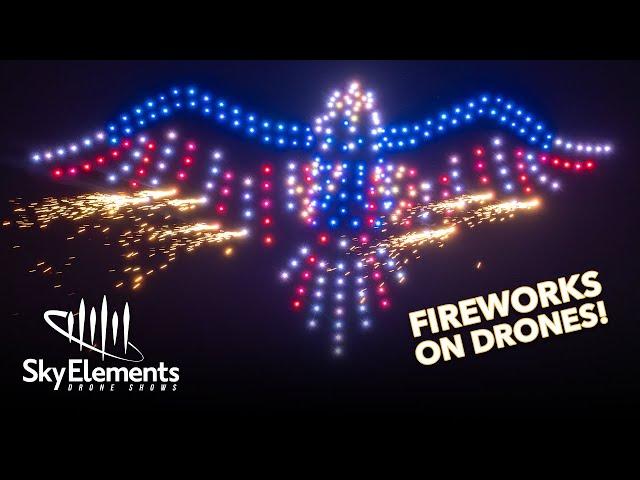 Sky Elements Pyro Drone Show (Fireworks on Drones!)