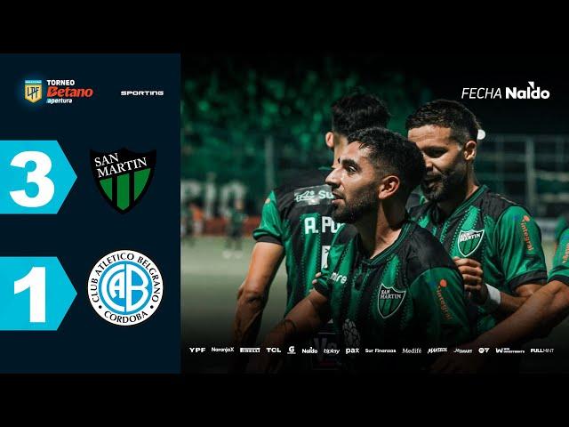 SAN MARTÍN (SJ) 3 - 1 BELGRANO I Resumen del partido | #TorneoBetano Apertura 2025