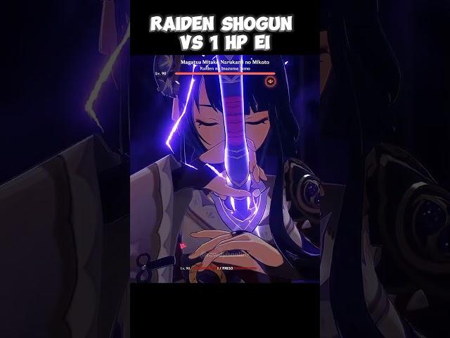 1 HP Ei Vs Raiden Shogun!?  #genshinimpact #genshin #kazuha #mavuika #raidenshogun #furina #shorts