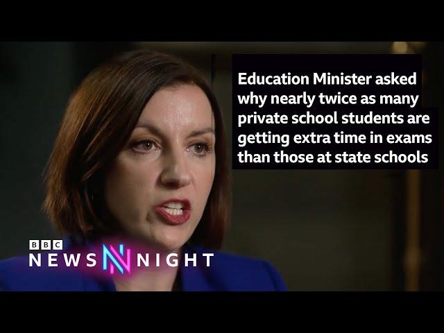 Minister asked why nearly twice as many private school students are getting extra time in exams