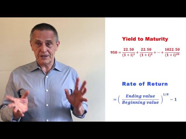 Yield to Maturity Versus Rate of Return