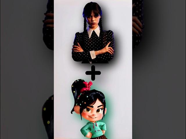 Vanellope von + Wednesday Mixing characters#transformation #ai #shortsart