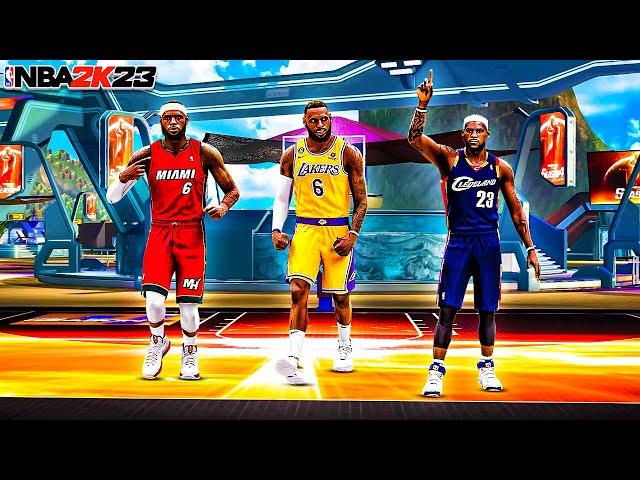 The 3 ERAS of LEBRON JAMES BUILDS TAKEOVER on NBA 2K23