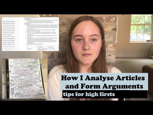 Law Student- How I Analyse Articles and Form Arguments- Essay Writing Tips for High Firsts