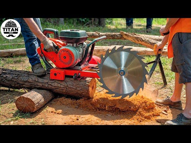 Fastest Automatic Firewood Processing Machine | Homemade Modern Wood Cutting Chainsaw Machines #9