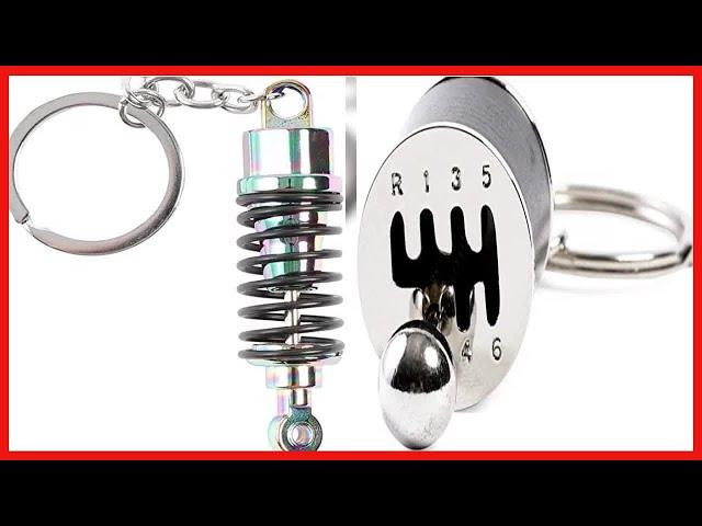 Car Parts Keychain Set (Metal, 6 Pieces)