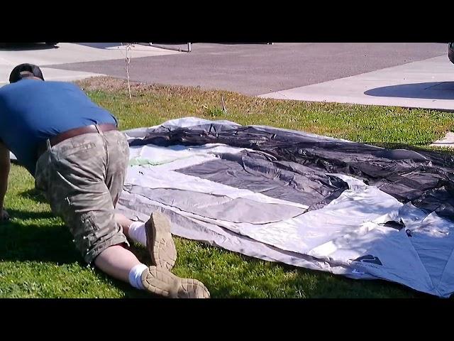 Walmart Ozark Trail 6 Person Dome Tent set up, Review and Test, camping on a budget!