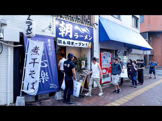 Start Working at 4AM! At 6 a.m., regulars rush for the 650 yen morning-only ramen.