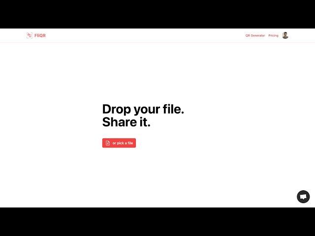 Instant file sharing using a QR Code with FliQR