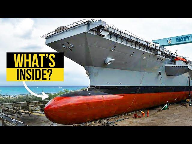 Life Inside the HULL of a MASSIVE US Aircraft Carrier?