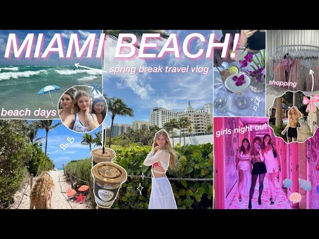 MIAMI BEACH VLOG with friends! 🫧 girls trip, shopping, beach days, nights out, & summer aesthetic!