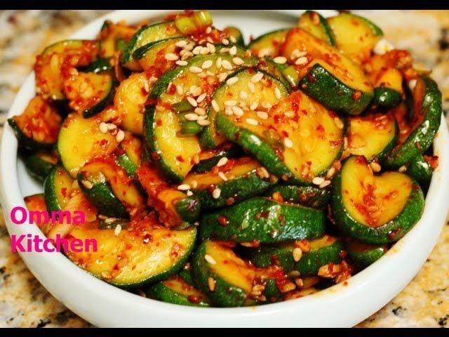 Spicy Korean Sauteed Zucchini (Squash) Side Dish (호박볶음) Vegan Recipe by Omma's Kitchen