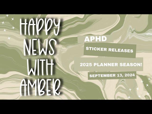 Happy News with Amber | Planner Release Season and New Sticker Releases