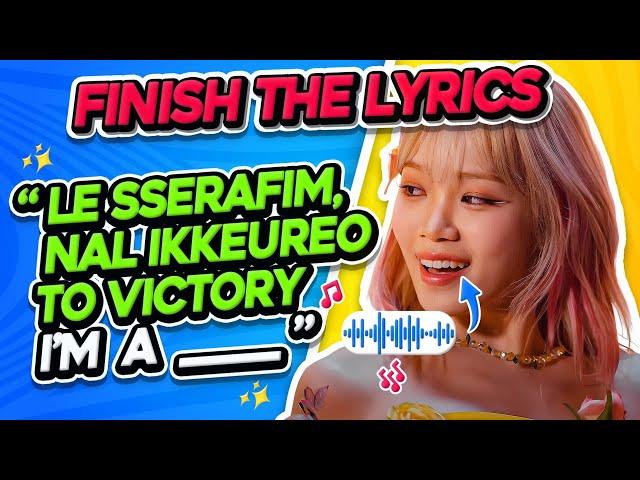 FINISH THE LYRICS OF THESE KPOP SONGS IN 5 SECONDS ( ICONIC LINES )| KPOP QUIZ 2024 