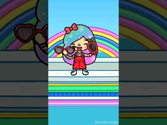 Rainbow Color hair tocaboca #tocaboca #tocalifeworld #game #baothuongtv #shorts