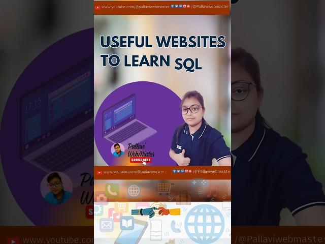 Useful Websites to Learn SQL |#pallaviwebmaster #sql #freewebsites #trending #shortvideo #ytshorts