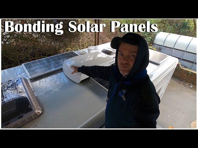 How To Bond Solar Panels to Van Roof || Step by Step