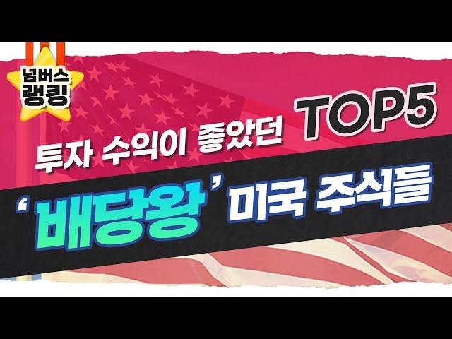 투자 수익이 좋았던 미국 배당기업 TOP5