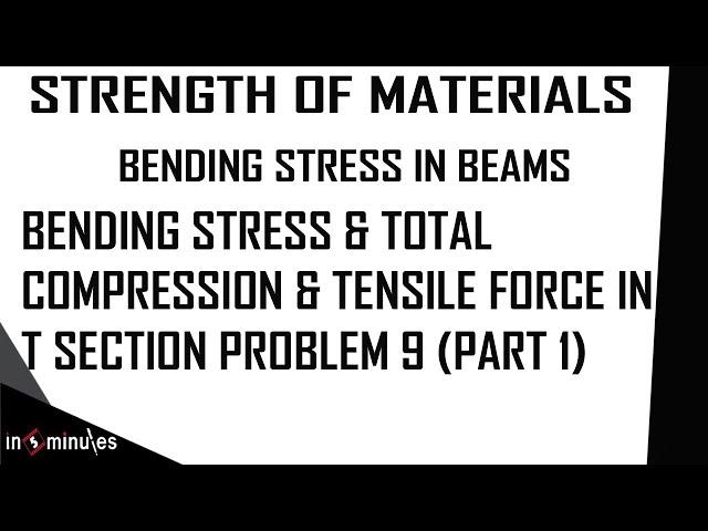 Module3_Vid12_Bending Stress and Total Compressive and Tensile Force in T Section Problem 9 (Part 1)