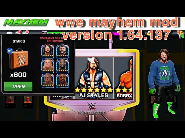 Wwe mayhem version 1.64.137 mod apk unlimited 6star superstar