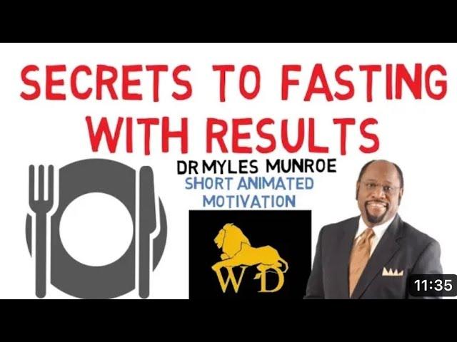 MYLES MUNROE. How to Fast Effectively