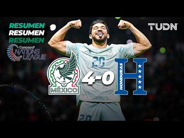 Resumen y goles | México 4-0 Honduras | CONCACAF Nations League 2024 | TUDN