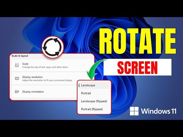 How to Rotate the Screen in Windows 11 On PC | Rotate Entire Screen Windows 11