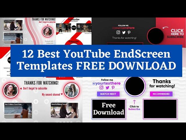 12 Best Youtube Endscreen Templates FREE