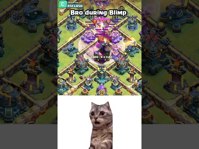 Bro During Blimp (Clash of Clans) | #shorts #clashofclans
