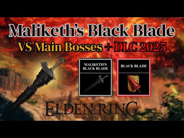 Maliketh Black Blade Build 2025 VS Main Bosses + DLC - Elden Ring Colossal Sword Build Patch 1.16