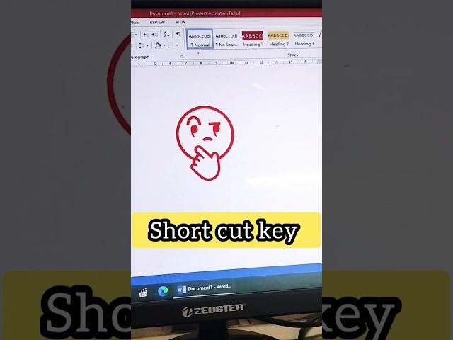 Ms Word emoji symbol Shortcut key #msword #computer #emoji