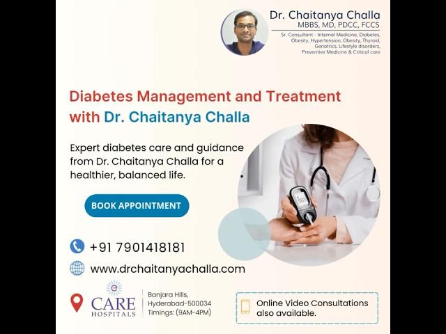 Control Your Diabetes with Dr. Chaitanya Challa’s Expertise