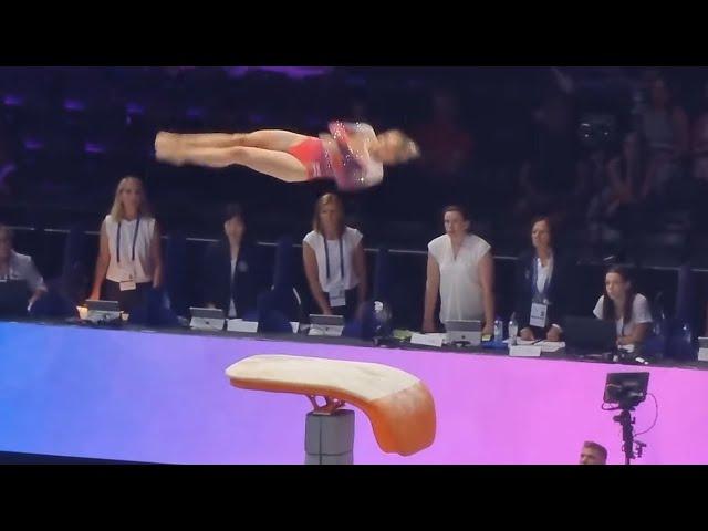 Ruby Evans  - Attempted Amanar Vault - World Championships 2023