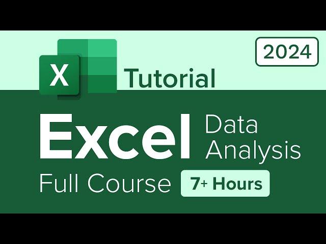 Excel Data Analysis Full Course Tutorial (7+ Hours)