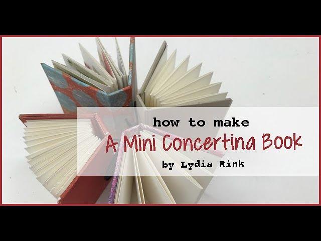 How to make a mini concertina book with elastic band - DIY