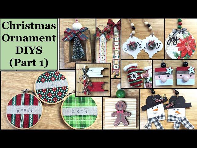 QUICK and CUTE CHRISTMAS ORNAMENT DIYS (Part 1) | Dollar Tree DIY | Christmas Tree Decorations
