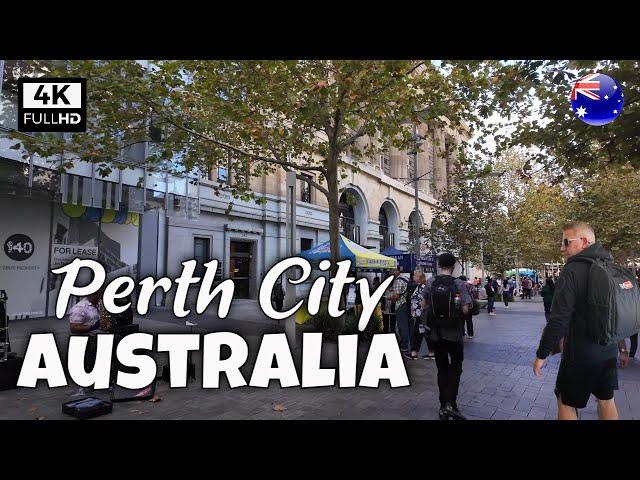 Perth City - Western Australia - 4K Walking Tour