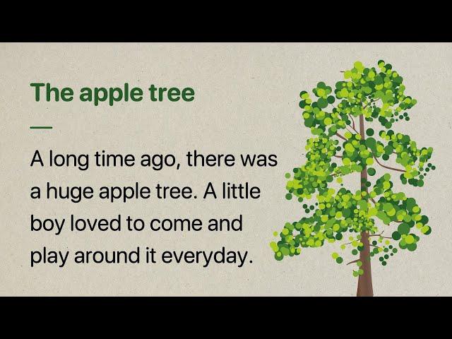 Learn English through Story - The apple tree - Level 1