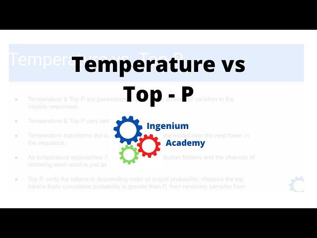 Understanding Temperature and Top P In Chat Models | OpenAI | Ingenium Academy