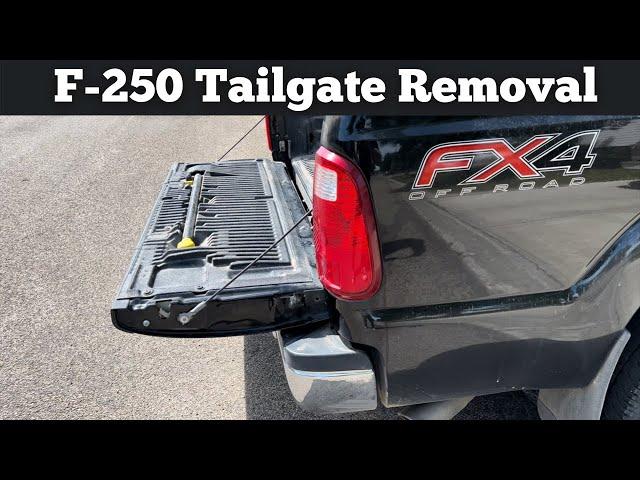 How To Remove A 2011 - 2016 Ford F250 Tailgate - Take Off, Replace, F250 Tail Gate Replacement