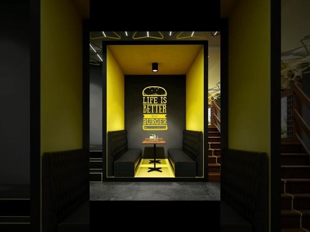 Small Fast Food Restaurant Idea | #interiordesign #fastfood #fastfoodrestaurants #fastfoodchains