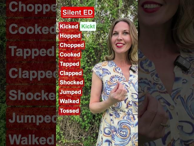  Don't Pronounce the "ED" in these words!