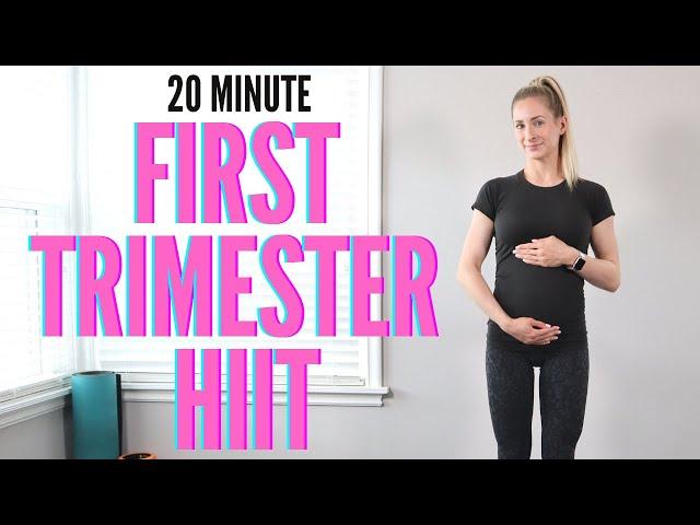 20 Minute First Trimester Prenatal HIIT -  no jumping, pregnancy-safe interval training