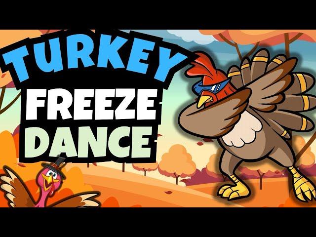 Turkey Freeze Dance | Thanksgiving Brain Break | Danny Go Noodle