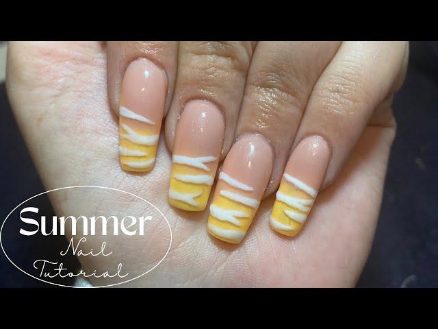 Orange Summer Nail Tutorial - Polygel Nails - Inspired by NailsByVic