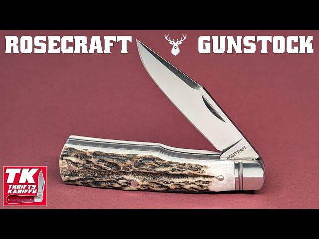 RoseCraft Blades Savage Creek Gunstock Stag Pocket Knife RCT014-ST