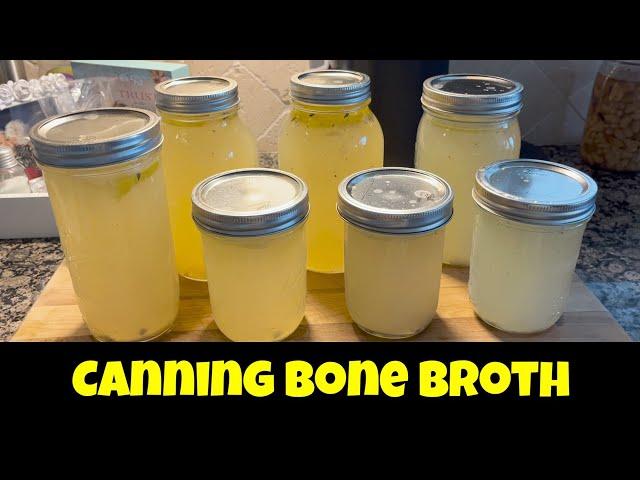 CANNING CHICKEN BONE BROTH #bonebroth #canning #canningandpreserving #chickenbroth