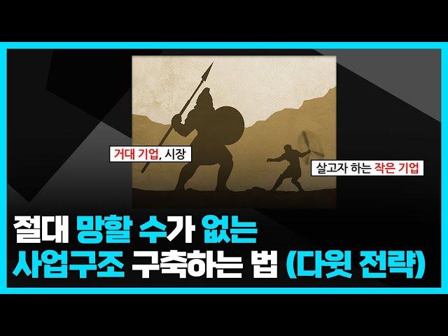 스타트업, 작은 회사가 살아남을 수 있는 유일한 마케팅 성공 전략 (다윗 전략)